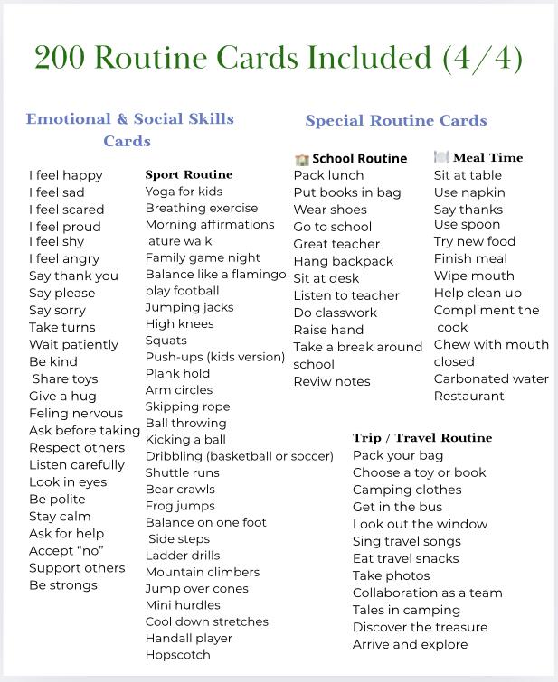 Daily Routine Cards  - RoutiKids