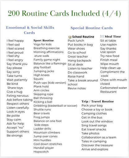 Daily Routine Cards  - RoutiKids